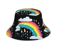 YYHWHJDE Tears of a Sunny Day Picture Chapeau cloche réfléchissant léger, respirant et pliable pour homme et femme Noir