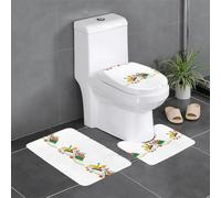 YYHWHJDE Textbooks Among Toys Picture Lot de 3 tapis de sol pour salle de bain, tapis de douche, antidérapant, séchage rapide