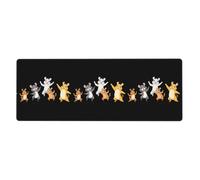 YYHWHJDE The Animals are Dancing to Celebrate - Tapis de souris extra large - Antidérapant - Clavier de jeu - Version épaisse - 30,5 x 80 cm