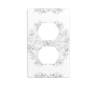 YYHWHJDE The Antique Patterns Slowly Bloom Picture Panneau mural double prise électrique incassable et durable 11,4 x 7 cm