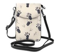 YYHWHJDE The Beauty Of Small Footprints Prints Petit sac à bandoulière en cuir pour femme, imperméable et durable