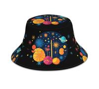 YYHWHJDE The Beauty of The Starry Sky Chapeau cloche réfléchissant léger, respirant et pliable pour homme et femme Noir
