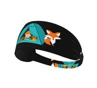 YYHWHJDE The Boy and The Fox in The Tent Picture Bandeau de sport pour femme Résistant à la transpiration Bandeau élastique