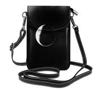 YYHWHJDE The bumpy Colorful Moon Picture Téléphone portable pour femme avec prépuce en cuir, étui à rabat en bandoulière, petite bandoulière réglable
