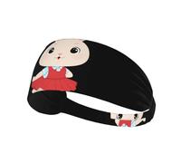 YYHWHJDE The Bunny's Beautiful Red Dress Picture Bandeau de sport pour femme résistant à la transpiration Bandeau élastique