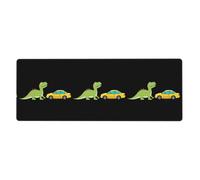 YYHWHJDE The Car Heading To The Dinosaurs Pattern Tapis de souris extra large pour ordinateur de bureau, clavier de jeu antidérapant, version épaisse, 30,5 x 80 cm