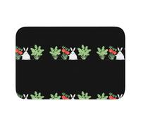 YYHWHJDE The Carrot Garden of The Little Fat Rabbit Picture Crystal Velvet Lock Edge Tapis de sol pour chambre à coucher, salon, dortoir, décoration de la maison