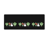 YYHWHJDE The Carrot Garden of The Little Fat Rabbit Tapis de souris extra large pour bureau d'ordinateur Clavier de jeu antidérapant Version épaisse 30,5 x 80 cm