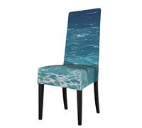YYHWHJDE The Deep Blue Sea Housse de protection pour chaise de salle à manger - Doux, confortable, infroissable élastique, s'adapte à la plupart des chaises sans accoudoirs
