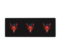 YYHWHJDE The Devil's Face - Tapis de souris extra large - Antidérapant - Clavier de jeu - Version épaisse - 30,5 x 80 cm