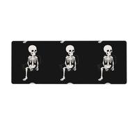YYHWHJDE The Domineering Skeleton At The Office Tapis de souris extra large antidérapant pour clavier de jeu Version épaisse 30,5 x 80 cm