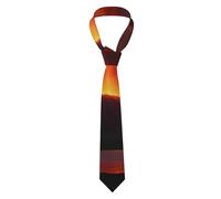 YYHWHJDE The erupting Kilauea Volcano Cravate pour homme pour le travail, le travail, les anniversaires, les mariages, les fêtes, les banquets Entretien facile 145 x 7,9 cm