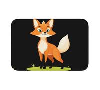 YYHWHJDE The Fox That Lights Up The Forest Picture Crystal Velvet Lock Edge Tapis de sol, tapis de chambre, salon, dortoir, décoration de la maison