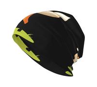 YYHWHJDE The Fox That Lights Up The Forest Prints Bonnet en tricot pour adulte - Bonnet extensible doux et confortable pour homme et femme, noir