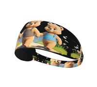 YYHWHJDE The Friendship of The Three Little Bears Bandeau de sport pour femme Résistant à la transpiration Bandeau élastique