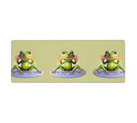 YYHWHJDE The Funny Frog Doing Yoga Pattern Tapis de souris extra large antidérapant pour clavier de jeu Version épaisse 30,5 x 80 cm