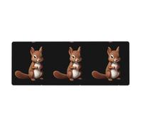 YYHWHJDE The Gentle Little Squirrel Tapis de souris extra large pour ordinateur de bureau d'ordinateur Clavier de jeu antidérapant Version épaisse 30,5 x 80 cm