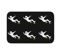 YYHWHJDE The Ghost of Skateboarding Picture Crystal Velvet Lock Edge Tapis de sol, tapis de chambre, salon, dortoir, décoration de la maison