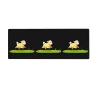 YYHWHJDE The Golden Little Sheep Is Jumping Pattern Tapis de souris extra large antidérapant pour clavier de gaming Version épaisse 30,5 x 80 cm