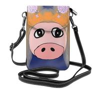 YYHWHJDE The head of the bull diable Picture Téléphone portable pour femme avec prépuce en cuir et bandoulière réglable