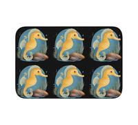 YYHWHJDE The Home of The Seahorse Picture Crystal Velvet Lock Edge Tapis de sol, tapis de chambre, salon, dortoir, décoration de la maison