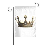 YYHWHJDE The King's Crown Prints Drapeau de jardin Décoration de cour 30,5 x 45,7 cm d'épaisseur