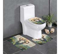 YYHWHJDE The Leader of The Valley Prints Lot de 3 tapis de sol antidérapants (61 x 40,6 cm) pour toilettes, meuble-lavabo et toilettes, facile à nettoyer