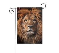 YYHWHJDE The Lion's Gaze Prints Mât de drapeau de jardin extérieur Décoration de cour 30,5 x 45,7 cm