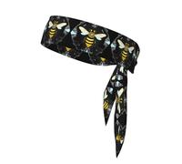 YYHWHJDE The Little Bee in The Little Bee in The Crystal Pattern Quick Dry Moisture Wicking, Multifunctional Athletic Band for Women and Men
