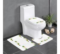 YYHWHJDE The Little Colorful Rabbit Tirant Chou Picture Lot de 3 tapis de sol pour salle de bain, tapis de douche antidérapants à séchage rapide