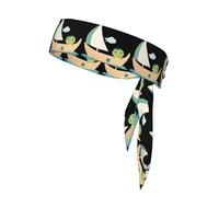 YYHWHJDE The Little Pea in the Sailboat Prints Foulard de sport double face à séchage rapide, évacuation de l'humidité pour femmes, filles et hommes