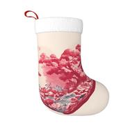 YYHWHJDE The Love of Scenery Chaussette de Noël imprimée Accessoire festif Léger Confortable Excellente sensation