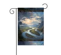 YYHWHJDE The Mighty River - Mât de drapeau de jardin - Décoration extérieure - Double face - 30,5 x 45,7 cm