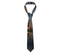 YYHWHJDE The New York City Skyline Prints Cravate pour homme en fibre de polyester de qualité pour le travail, la vie quotidienne et les occasions spéciales