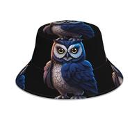 YYHWHJDE The Owl That Never Sleeps Chapeau cloche réfléchissant léger, respirant et pliable pour homme et femme, noir