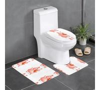 YYHWHJDE The Piglet Happily Nibbles a Carrot Picture Lot de 3 tapis de sol pour salle de bain, tapis de douche, antidérapant, séchage rapide