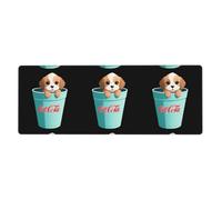 YYHWHJDE The Puppy In The Coke Cup Tapis de souris extra large pour ordinateur de bureau d'ordinateur Clavier de jeu antidérapant Version épaisse 30,5 x 80 cm