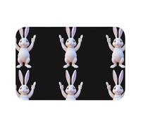 YYHWHJDE The Rabbit Arbitre Who Cheers Picture Tapis de sol en velours avec bord verrouillable pour chambre à coucher, salon, dortoir, décoration de la maison