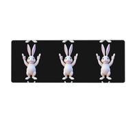 YYHWHJDE The Rabbit Arbitre Who Cheers Picture Tapis de souris extra large pour bureau d'ordinateur Clavier de jeu antidérapant Version épaisse 30,5 x 80 cm