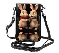 YYHWHJDE The Rabbit said hello Picture Téléphone portable pour femme avec prépuce en cuir et bandoulière réglable