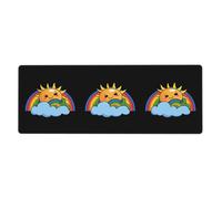 YYHWHJDE The Rainbow is Clear Picture Tapis de souris extra large, clavier de jeu antidérapant pour bureau d'ordinateur, version épaisse, 30,5 x 80 cm