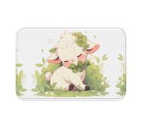 YYHWHJDE The Shy Little Sheep Tapis de sol antidérapant et épais lavable pour salle de bain, chambre à coucher, 40,6 x 61 cm