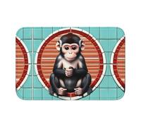 YYHWHJDE The Silent Monkey Picture Crystal Velvet Lock Edge Tapis de sol pour chambre à coucher, salon, dortoir, décoration de la maison
