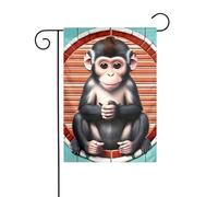 YYHWHJDE The Silent Monkey Prints Drapeau de jardin Décoration de cour 30,5 x 45,7 cm d'épaisseur