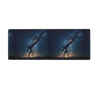 YYHWHJDE The Starry Sky In The Telescope Picture Tapis de souris extra large pour ordinateur de bureau d'ordinateur Clavier de jeu antidérapant Version épaisse 30,5 x 80 cm
