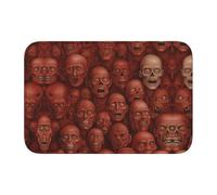 YYHWHJDE The Terrifying Wall Art Tapis de sol antidérapant et épais lavable pour salle de bain, chambre à coucher, 40,6 x 61 cm Rouge