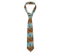 YYHWHJDE The territory of the cactus Pattern Cravate pour homme pour le travail, le quotidien, le travail, les anniversaires, les mariages, les fêtes, les banquets Entretien facile 145 x 7,9 cm