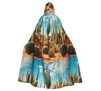 YYHWHJDE The Territory Of The Cactus Picture Cape à capuche pour adulte sans fermeture éclair, confortable pour les fêtes costumées