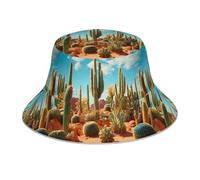 YYHWHJDE The Territory of The Cactus Picture Chapeau cloche réfléchissant léger, respirant, pliable pour homme et femme Noir