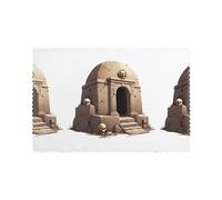 YYHWHJDE The Tomb of Horror Lot de 6 sets de table résistants à l'huile, à la chaleur et durables 30,5 x 45,7 cm
